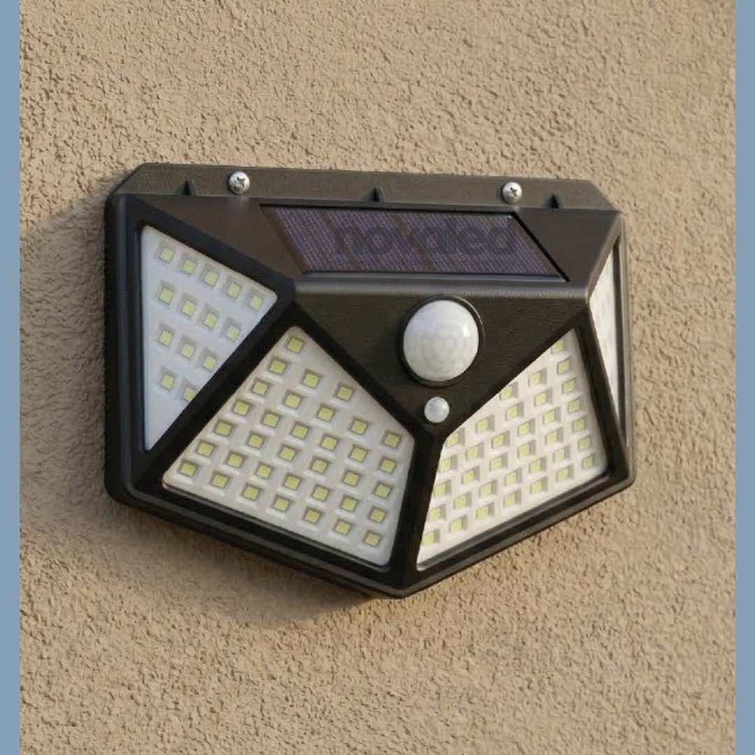 Foco solar LED con sensor de movimiento