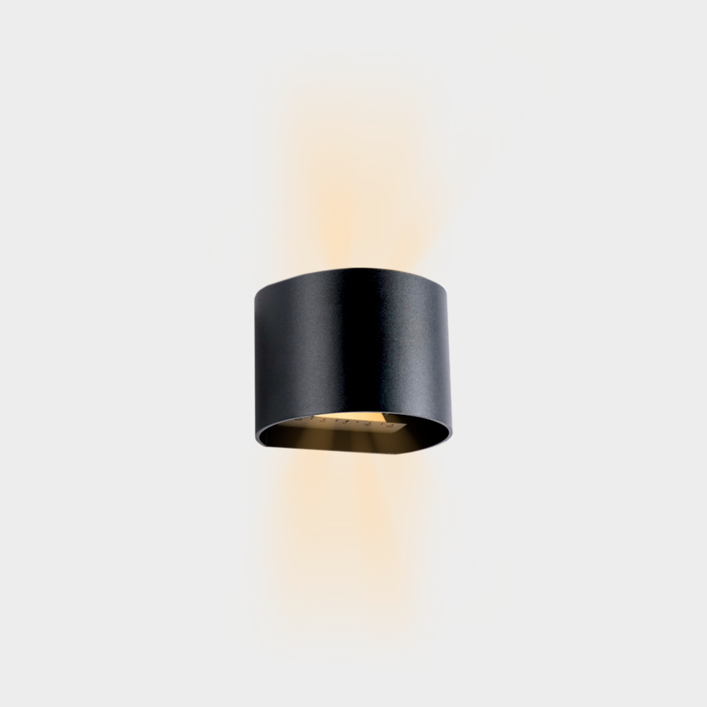 aplique de pared led de 2 ojos
