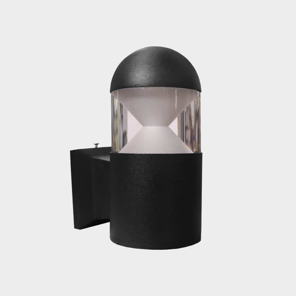 aplique de pared negro metálico con led integrado de 9w luz blanca