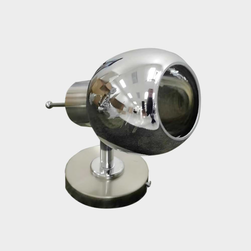 aplique de pared techo con cristal cromado para foco cambiable e27