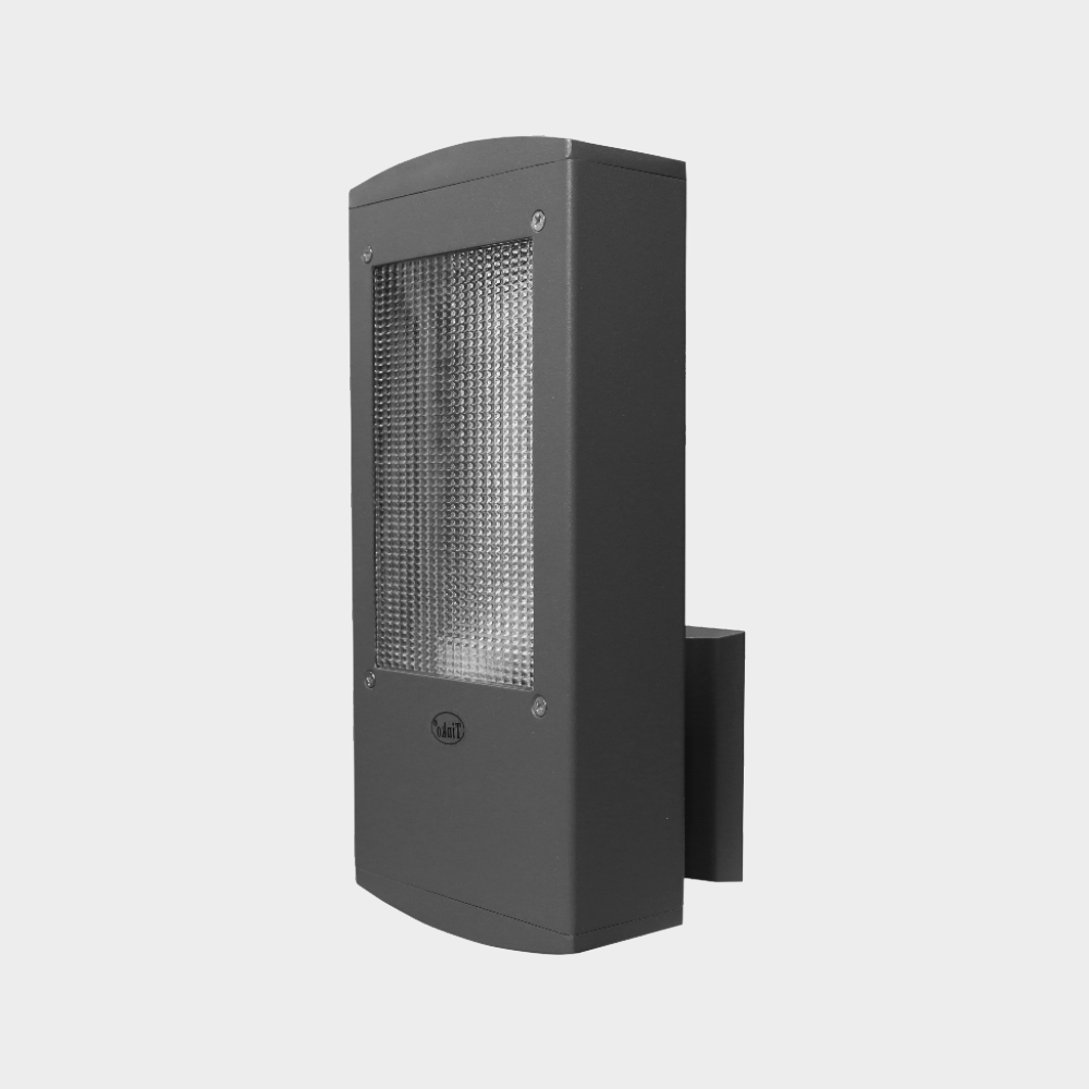 aplique rectangular metálico para foco de rosca estandar