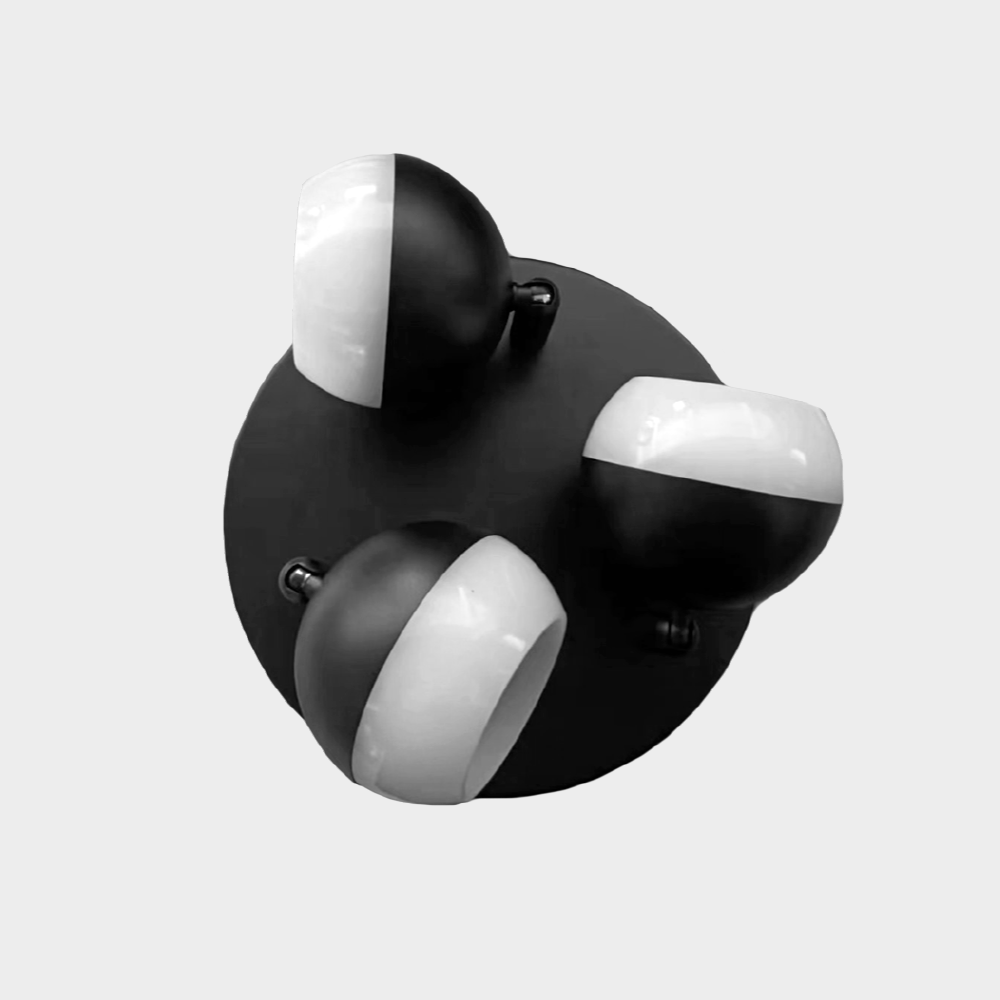 lámpara con led integrado direccionable de 3 focos de 15w