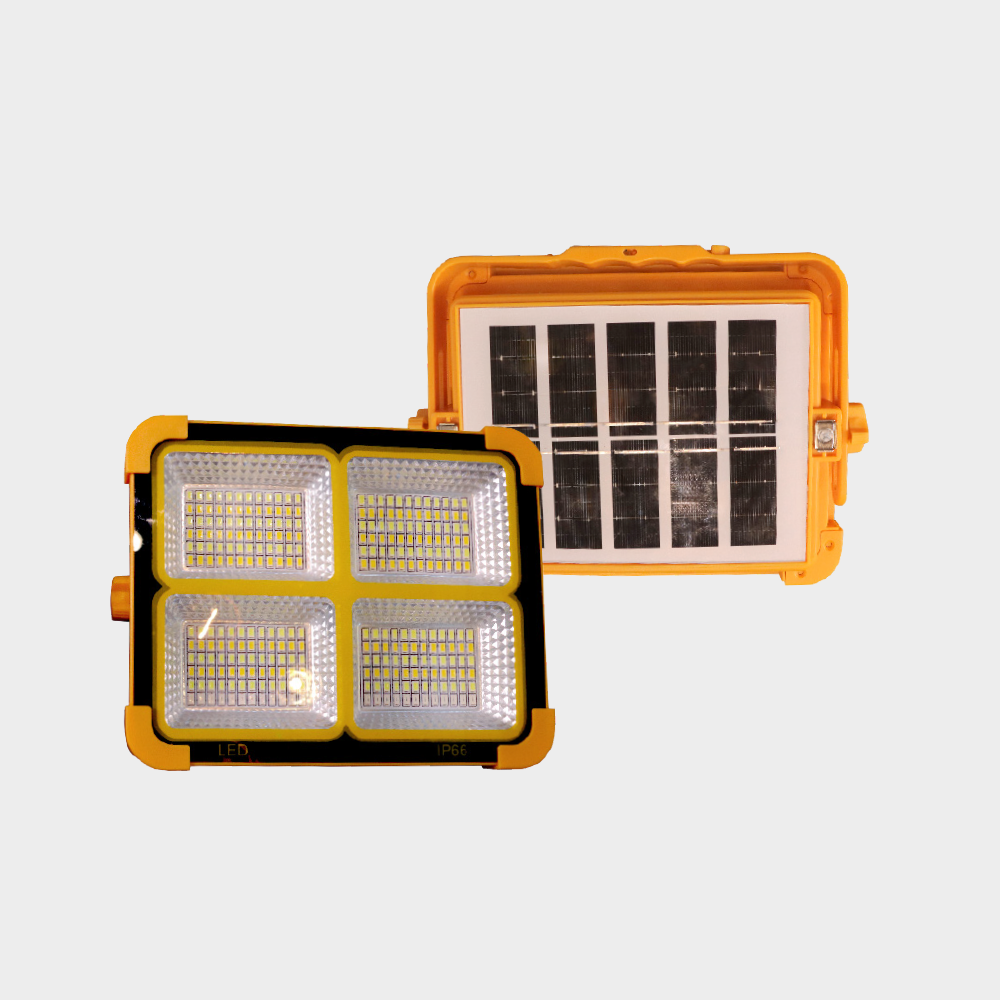 reflector led portátil de panel solar mediano
